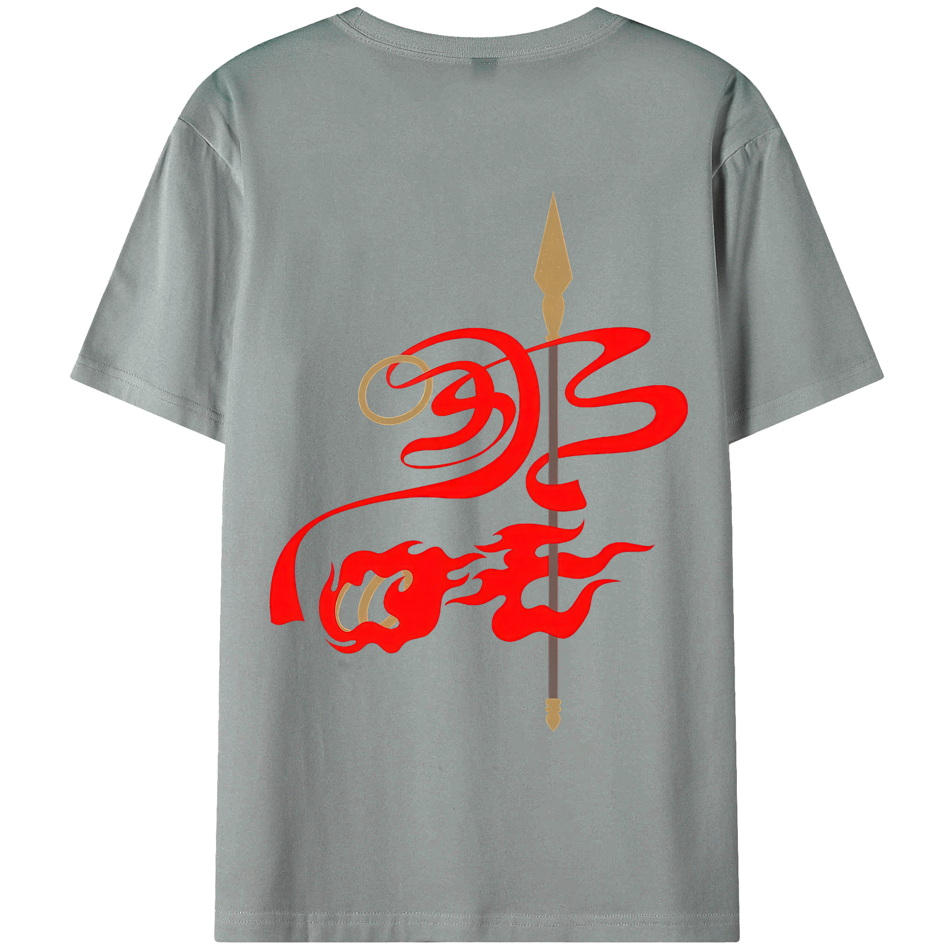 （画像用） Ne Zha 2 ナタ 魔童の大暴れ 綿100％ メンズ半袖Tシャツ（バックプリント） 通気性